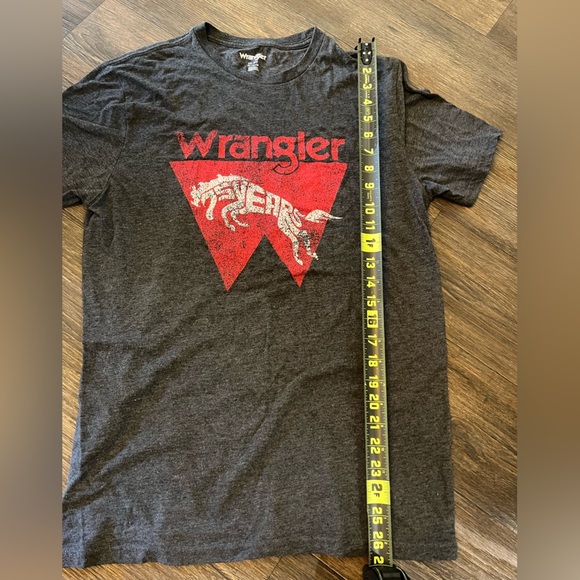 Wrangler Tee - Men’s - Gray - Western - Cowboy - Graphic T-Shirt - Picture 4 of 5